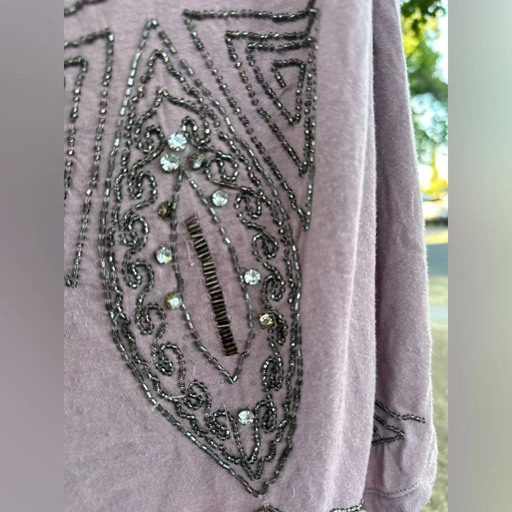 LC Lauren Conrad Mauve Embellished Tank Top - Picture 6 of 7